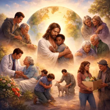 Quando marcamos um encontro em que cada um participa levando um prato, a gente sempre se preocupa em levar o melhor, levar aquilo que sabemos fazer de forma muito boa ou, se for comprado, aquilo que todos gostem. O fato é que independente se partilhamos algo que fizemos ou que compramos, só pudemos partilhar o que já estava em nosso coração. Ou seja: o que há em nós. Quando Jesus disse aos seus discípulos para irem pelo mundo pregando o Evangelho, a orientação referia levar à todo ouvido o que eles tinham visto Jesus fazer, ou seja levar esperança, levar cura, perdão, amor, mas se mesmo tendo visto Jesus fazer, se eles não tivessem essas experiências gravadas e firmadas em seu coração, jamais poderiam fazer qualquer coisa. Não é suficiente repetir versículos da Bíblia.  Não é isso que marca a vida de uma pessoa, é necessário permitir que o amor seja vivenciado. Jesus ensinava e  orava, mas também curava, olhava nos olhos, tocava naqueles que ninguém queria tocar sem medo de se  tornar impuro, trazia paz em seu abraço, restaurava feridas nos corações quando ouvia os necessitados, proporcionava harmonia, restauração e equilíbrio por onde passava e principalmente entregava o perdão quando lembrava a pessoa de que tudo já estava dentro dele, porque sua própria fé o havia salvado. Só repetir essas histórias, sem senti-las e dar vida a elas seria como tão somente contar uma historinha. A Palavra de Vida diz, no versículo 20 do mesmo capítulo 16 de Marcos que o Senhor, mesmo sem estar fisicamente presente cooperava em espírito com os discípulos confirmando -lhes a palavra através de sinais, isso nos ensina que se não convidarmos Jesus e o seu Espírito Santo para estarem conosco em tudo que fizermos, em cada palavra ou ação, que então será vazia e se perderá em sua insignificância, porém se em humildade entendermos que sem a presença do Espírito nada em nós tem valor e nada de bom pode ser produzido, então Ele operará através de nós e em tudo que fizermos com liberdade e aí um simples "Bom dia" tem poder de mudar o dia de uma pessoa. #076 - O que eu vou levar