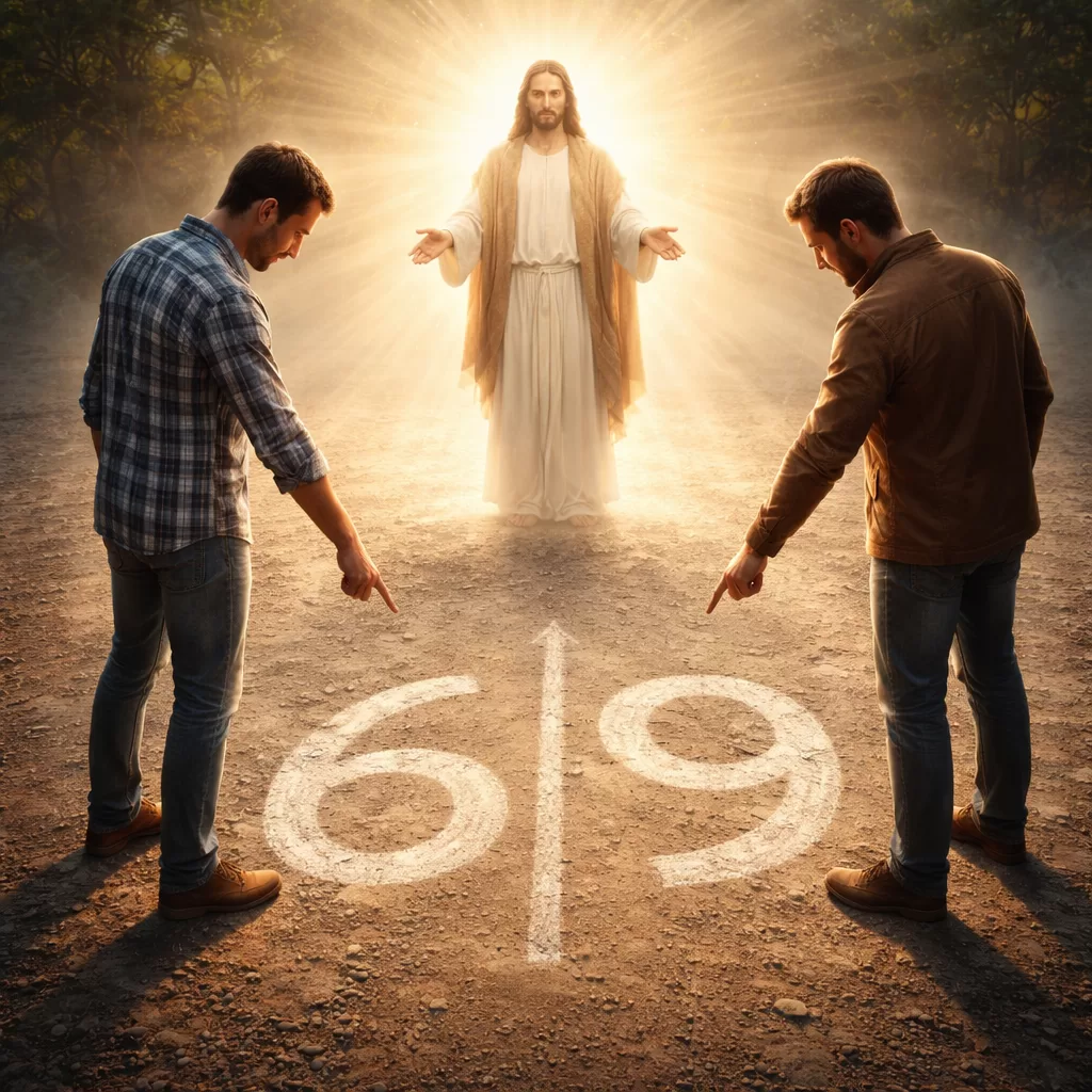 Se desenharmos tanto o numeral 6 quanto o 9 no chão, mas o fizermos desenhando apenas um deles, cada pessoa que o observar pode garantir que trata-se de um ou de outro de acordo com o seu ponto de vista e todos estarão de fato corretos em seus argumentos. Essa cena é muito utilizada para expressar que a verdade tem vários ângulos e facetas, mas há um erro nessa história: o de concluir que não há verdade absoluta...