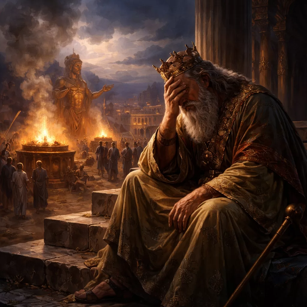 Rei Salomão em lamento profundo